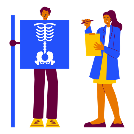 Patient Body X-ray  Illustration