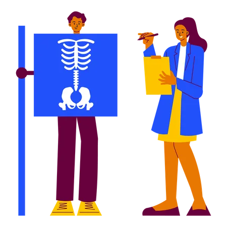 Patient Body X-ray  Illustration