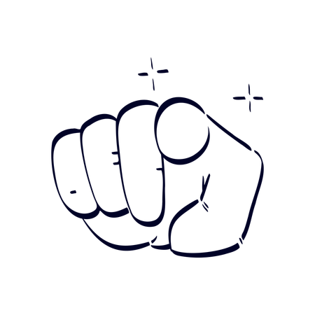 Pointing Hand Gesture  Illustration