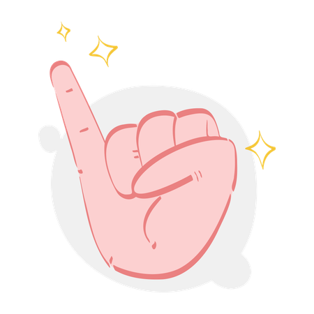 Promise Pinkie Hand Gesture  Illustration