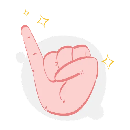 Promise Pinkie Hand Gesture  Illustration