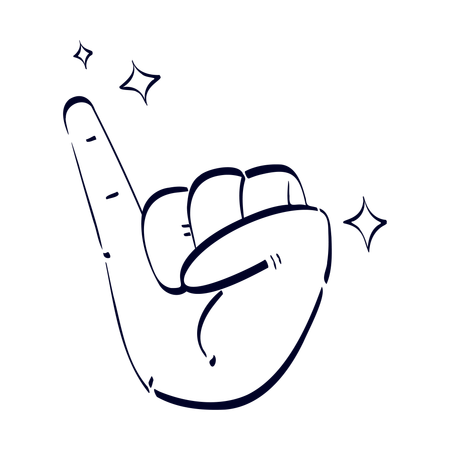 Promise Pinkie Hand Gesture  Illustration