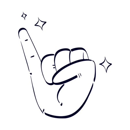 Promise Pinkie Hand Gesture  Illustration