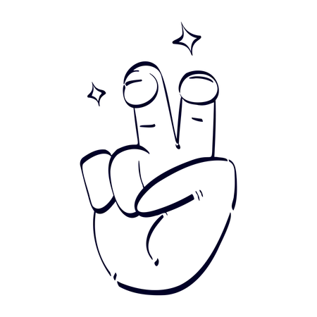 Quote Hand Gesture  Illustration