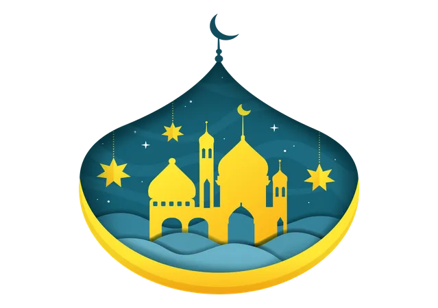 Ramadan Holiday Islamic  Illustration