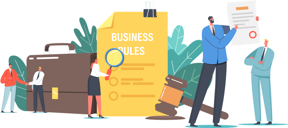 Representation of Business Laws and Regulations  Illustration