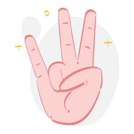 Ring Finger Hand Gesture  Illustration