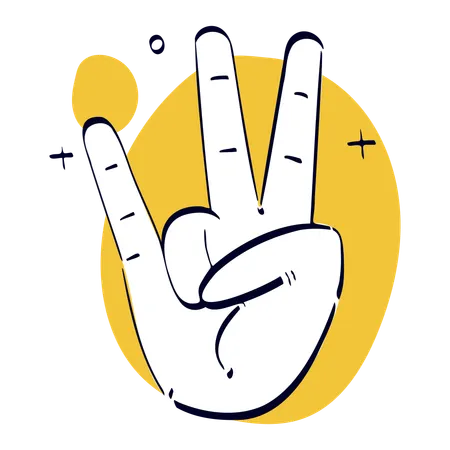 Ring Finger Hand Gesture  Illustration