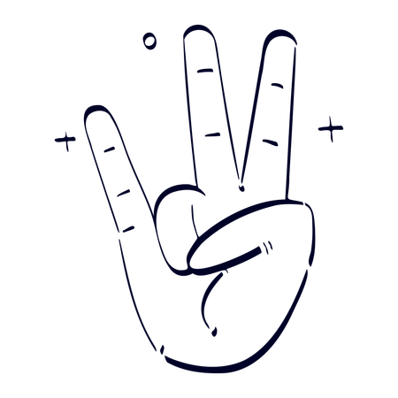 Ring Finger Hand Gesture  Illustration