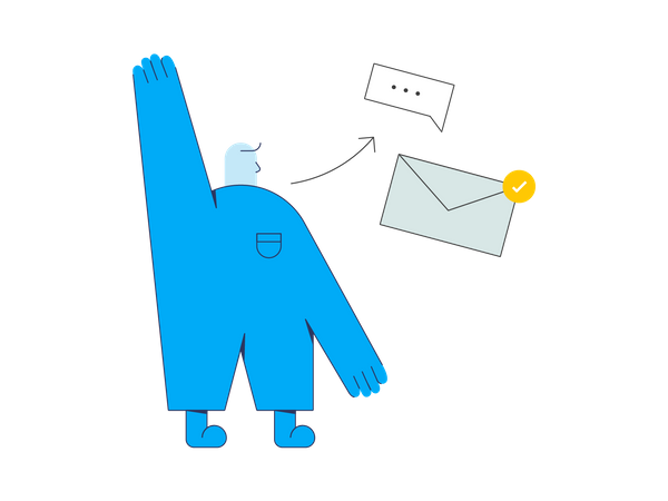 Sending mail  Illustration