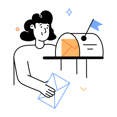 Sending Mail  Illustration