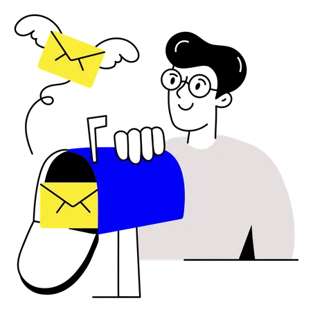 Sending Mail  Illustration