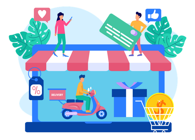 Shopping Sale Offer  Illustration