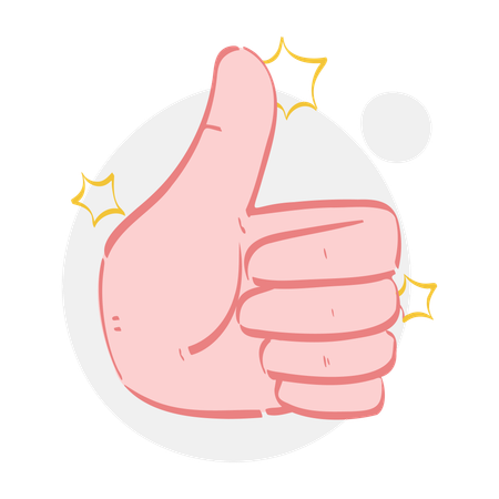 Thumbs Up Hand Gesture  Illustration