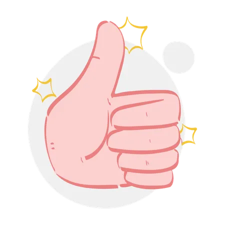 Thumbs Up Hand Gesture  Illustration