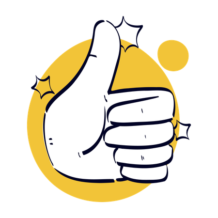 Thumbs Up Hand Gesture  Illustration