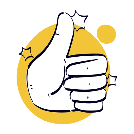 Thumbs Up Hand Gesture  Illustration