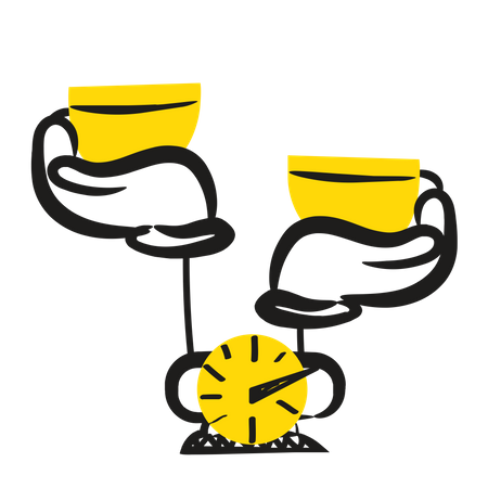 Weighing scale making decision  Illustration