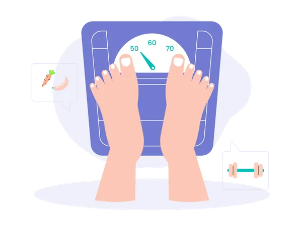 Weight measure scale  Illustration