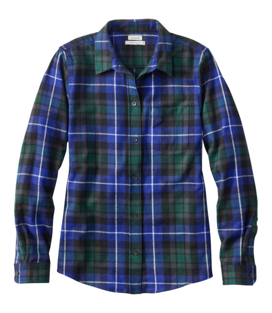 Women's Scotch Plaid Flannel Shirt, Relaxed