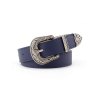 EMMIOL Engraved Metal Embellished Buckle Belt