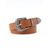 EMMIOL Engraved Metal Embellished Buckle Belt