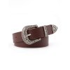 EMMIOL Engraved Metal Embellished Buckle Belt