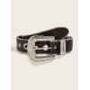 EMMIOL Rhinestone Embellished Sequin Buckle Belt