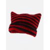 EMMIOL Ear Design Contrast Striped Beanie Hat