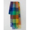 EMMIOL Rainbow Checker Fringed Oversized Scarf