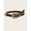 EMMIOL Sequin Carved Buckle Skinny Belt