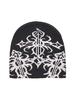 EMMIOL Hip Pop Cross Print Beanie Hat