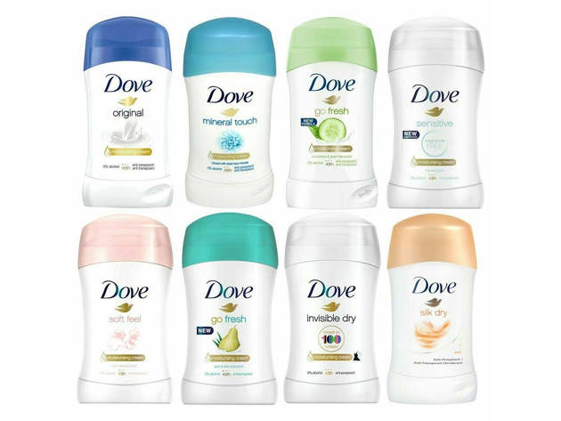 10 Pack: Dove Anti Perspirant Deodorant Roll on Stick Mix