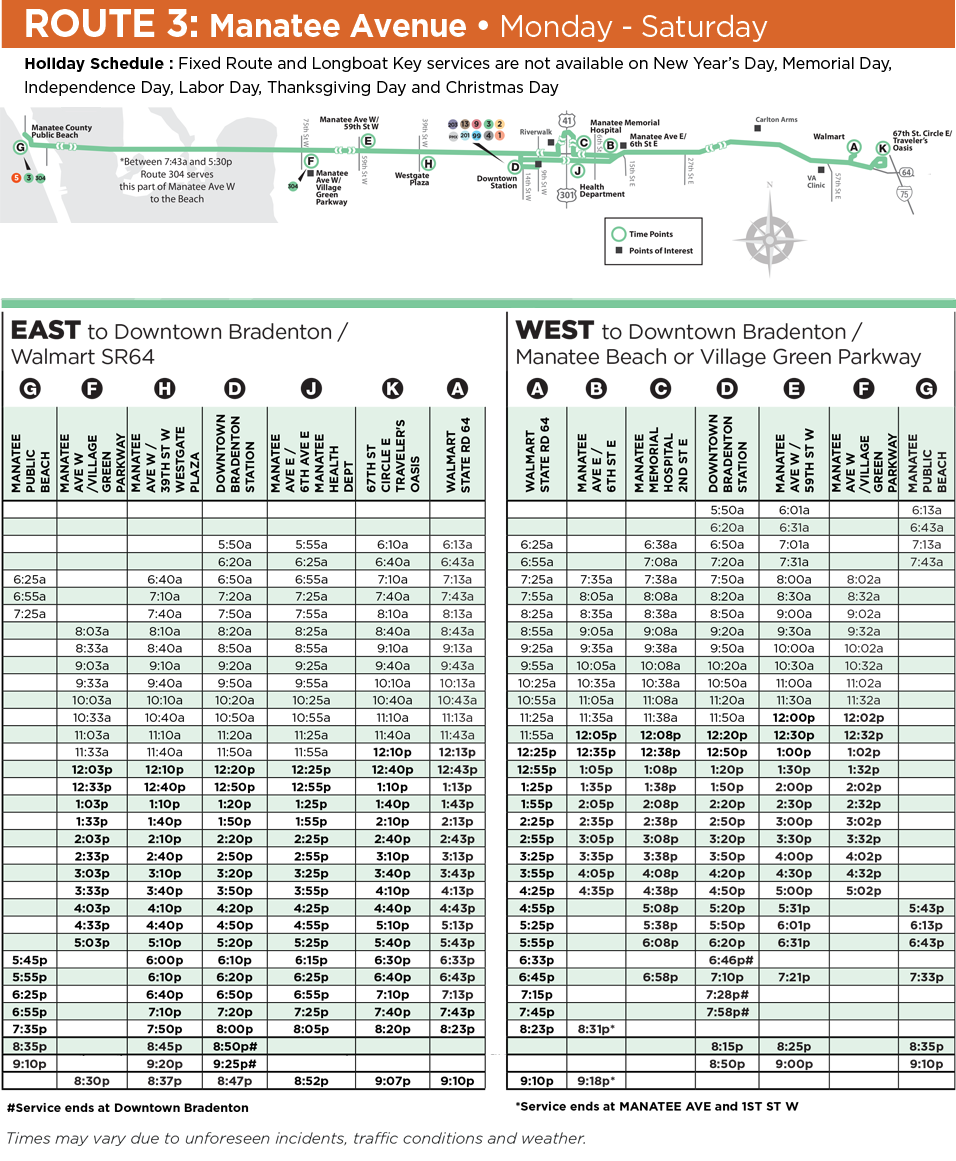 Bus Routes and Maps - Manatee County