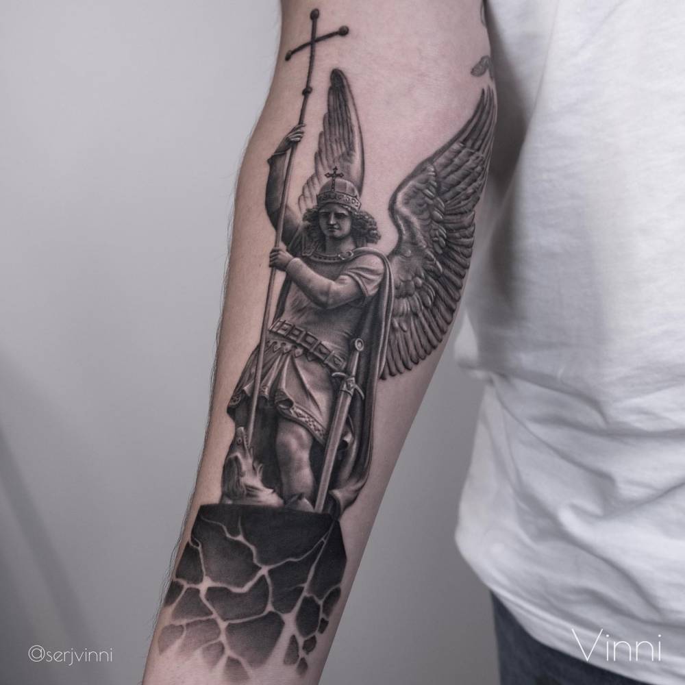 Top 73 simple st michael tattoo latest  thtantai2