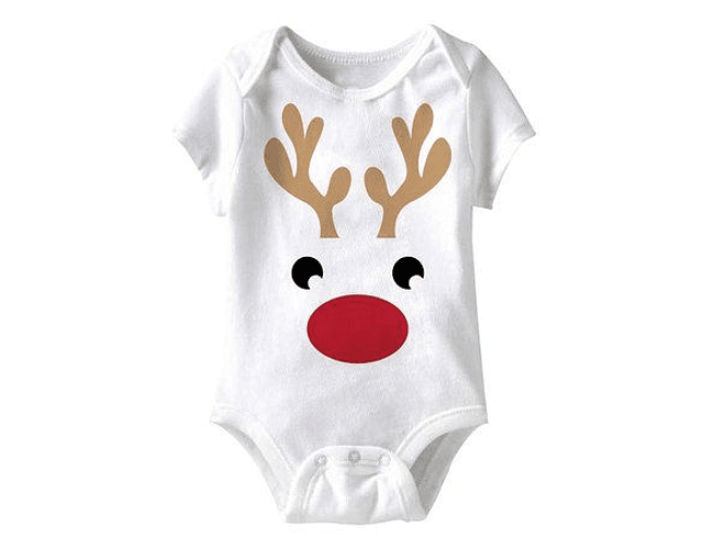 Ropa Bebe Body Bodi reno de navidad Baby Monster