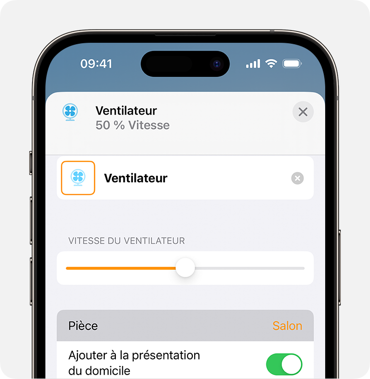 Un ventilateur est ajouté au salon