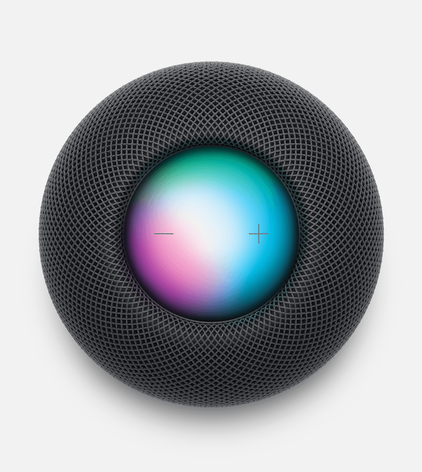 HomePod mini 正在顯示觸控表面