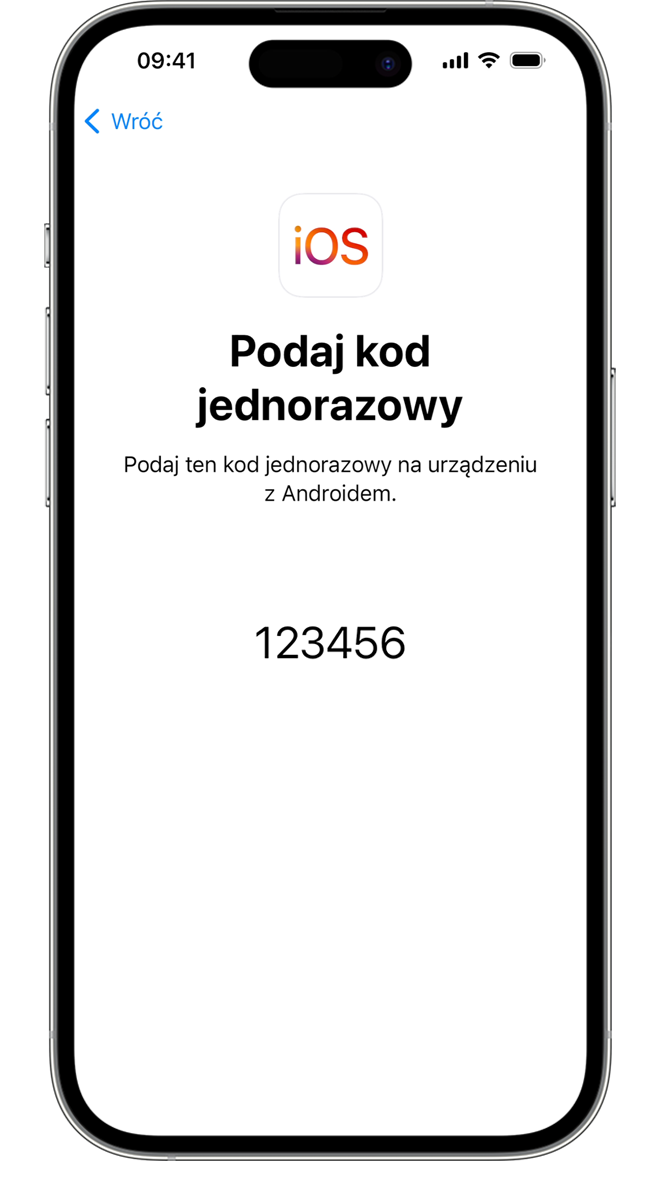 Jednorazowy kod potwierdza, że oba urządzenia są podłączone.
