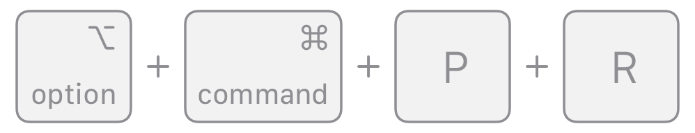 กดปุ่ม Option, Command, P, R ค้างไว้เพื่อรีเซ็ต NVRAM บน Mac ที่ใช้ Intel