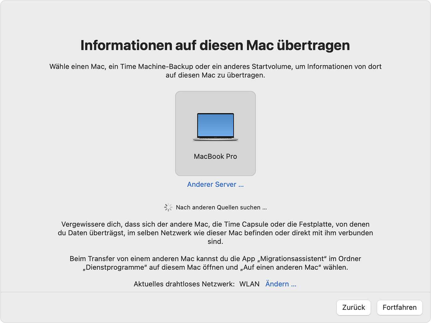 macOS-Monterey-Migrationsassistent-Übertragungsquelle