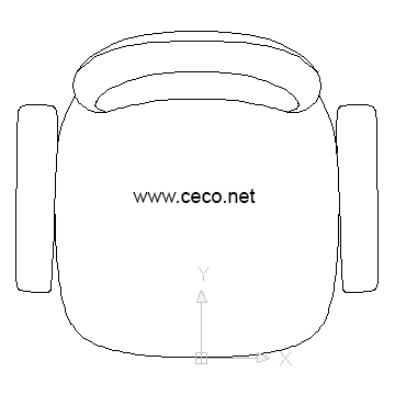 Autocad drawing Regular office Chair dwg