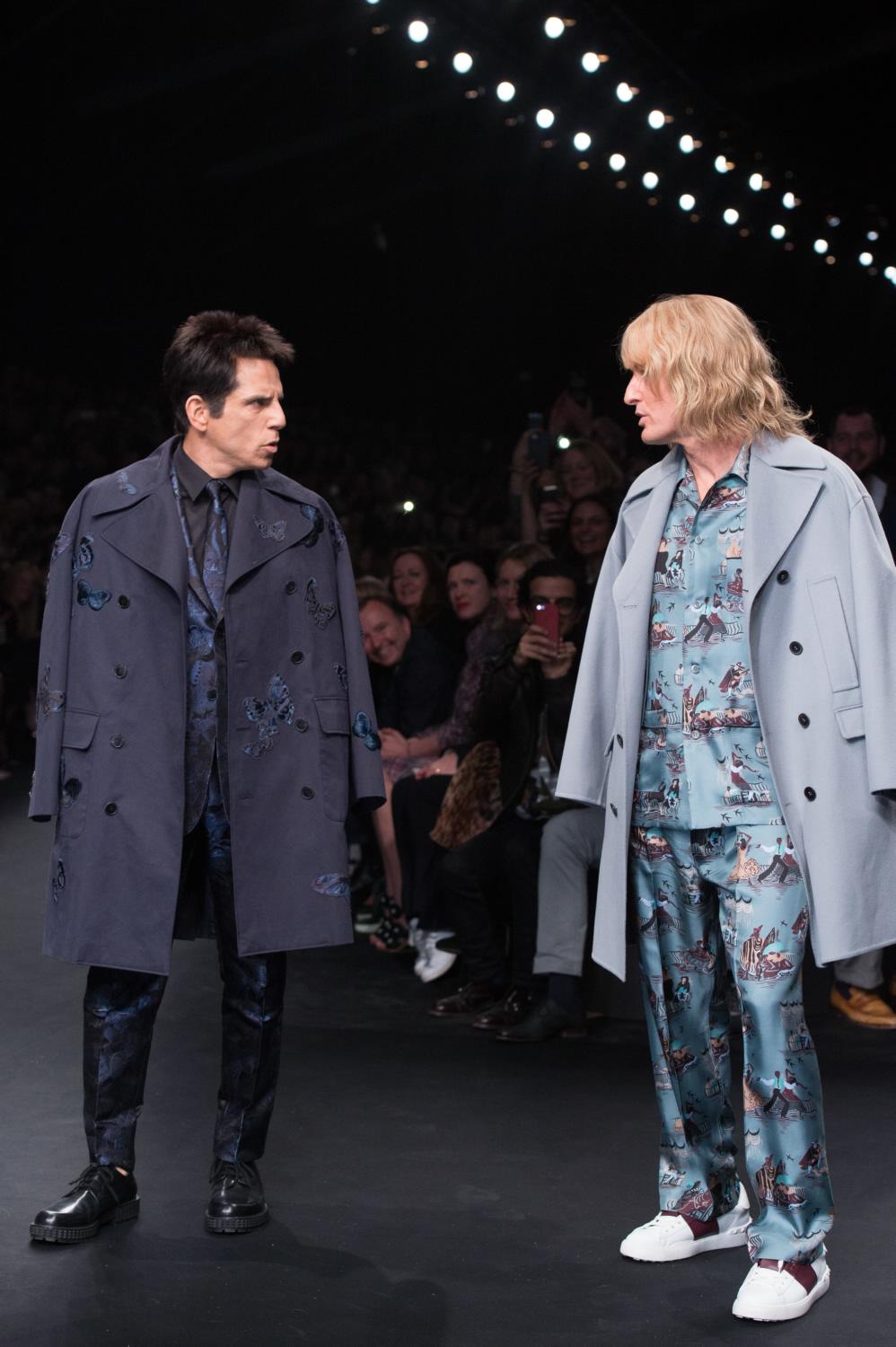 Owen Wilson and Ben Stiller Cat Walks The Valentino Show