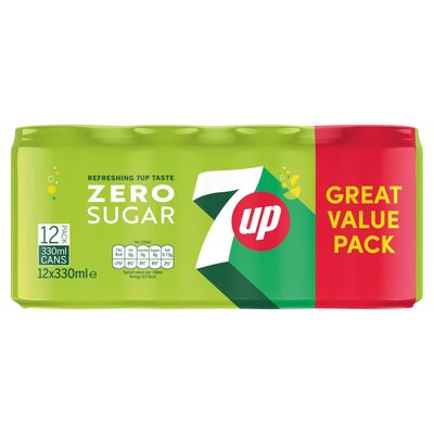 7Up Zero Cans 12 Pack 330ml