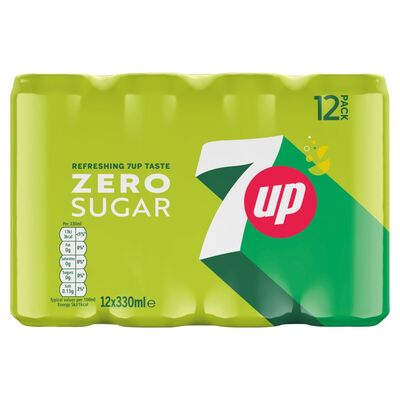 7Up Zero Sugar Can Pack 12 x 330ml 