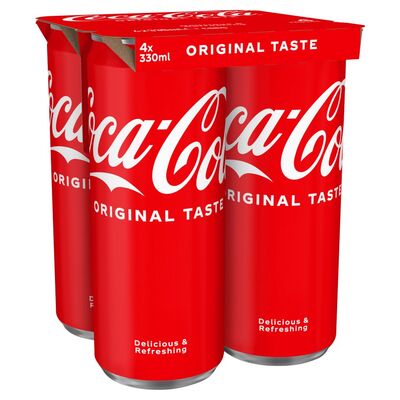 Coca Cola Can 4 Pack 330ml