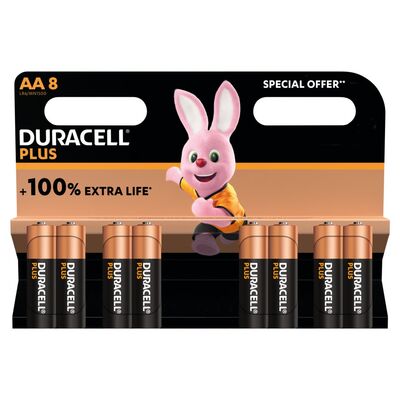 Duracell Mainline Plus Special Offer Aa 8 Pack 1pce