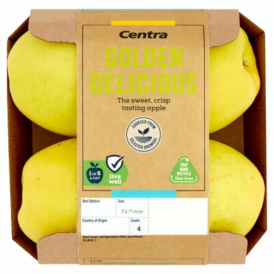 Centra Golden Delicious Apple Tray 4pce