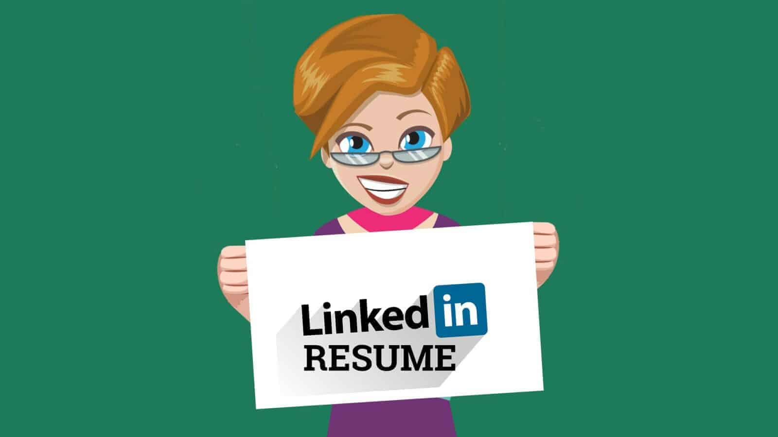 how to put linkedin on resume