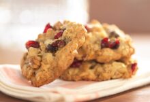 Cranberry nut oatmeal cookies